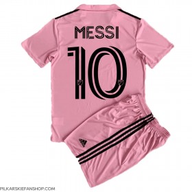 Koszulka piłkarska Inter Miami Lionel Messi #10 Strój Domowy dla dzieci 2023-24 tanio Krótki Rękaw (+ Krótkie spodenki)